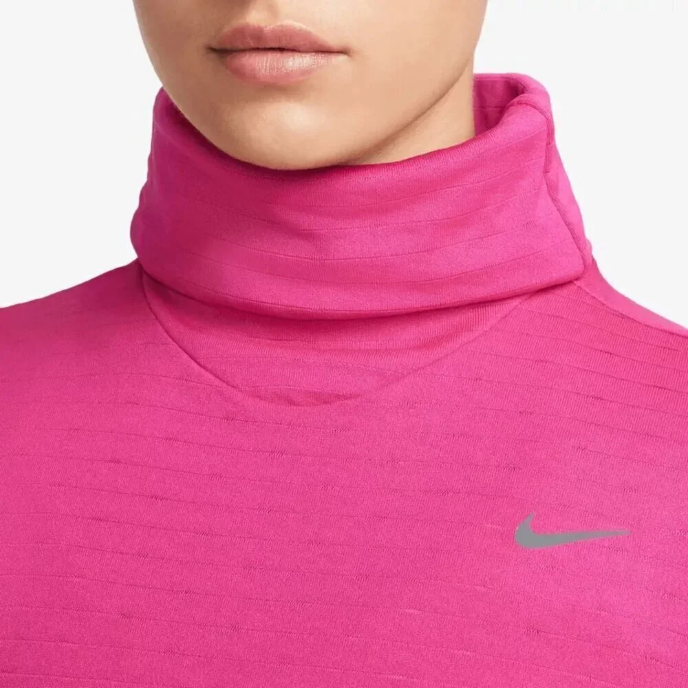 NWT Nike Therma Fit Element Swift Turtleneck Pink Running Top